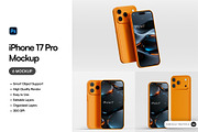 iPhone 17 Pro Mockup, an iPhone Mockup by SLAB! Design (Thumbnail 1 of 8)