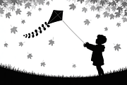 Kids Flying Kite Laser Cut Bundle, an Object Graphic by balal (Thumbnail 5 of 11)
