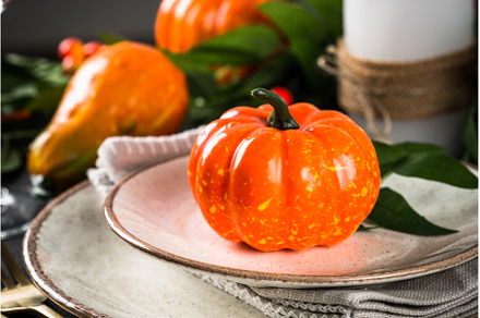Autumn table setting with plate, a Food & Drink Photo by Nadia-nb