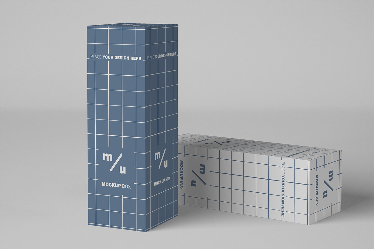 Two Tall Paper Package Mockup, an Advertising Mockup by Hubzway