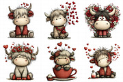Valentine Highland Cow Png, an Illustration by Daily.Designs (Thumbnail 4 of 8)