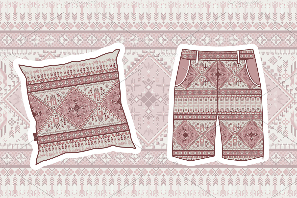 Red Geometric Ethnic pattern, a Pattern Graphic by ThaiByGaew (Photo 5 of 5)