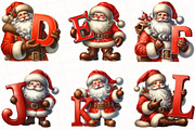 Christmas Santa Alphabet Clipart, an Illustration by OK Design (Thumbnail 2 of 5)