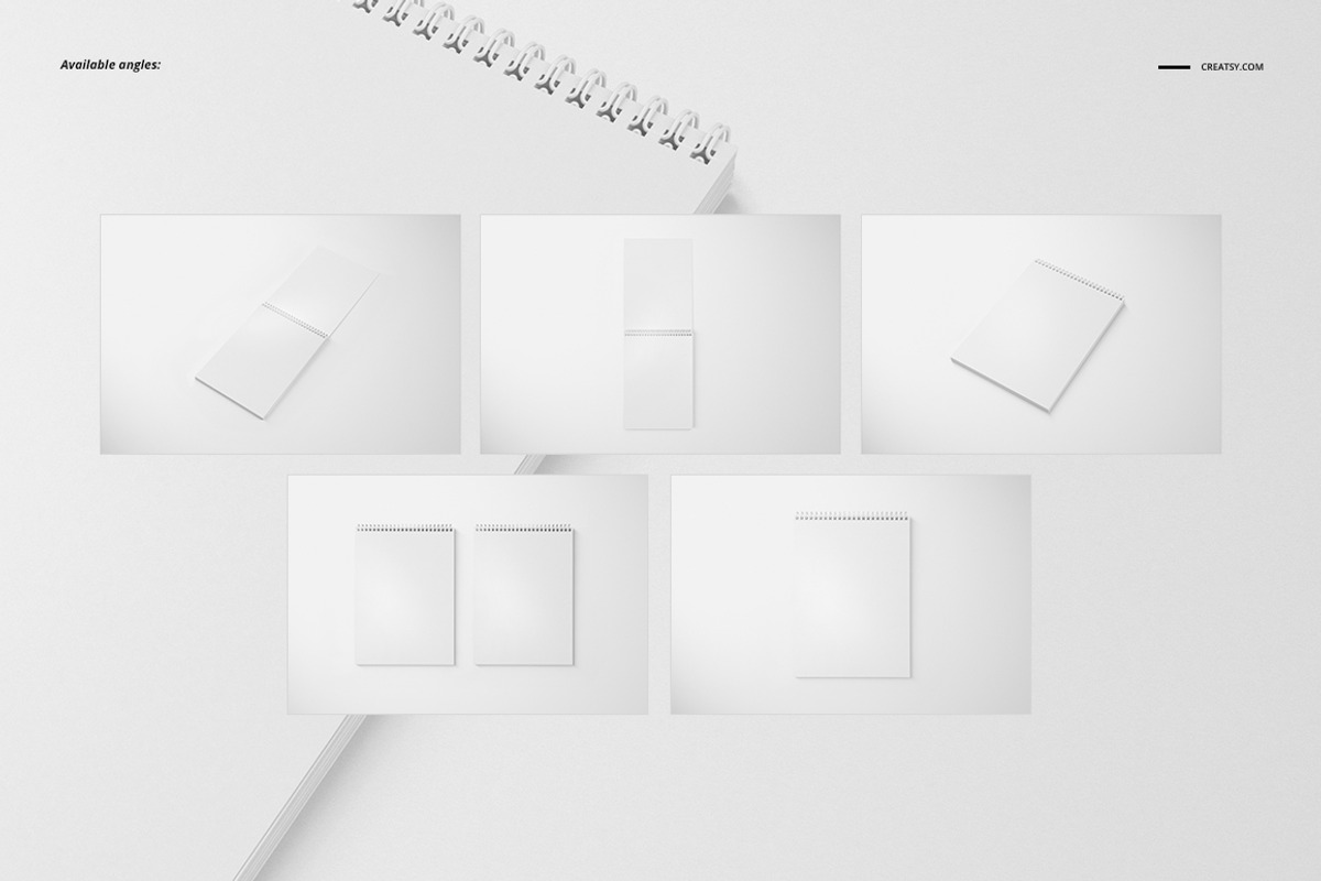 A4 Vertical Spiral Notebook Mockup, a Stationery Template by creatsy5 (Photo 2 of 12)