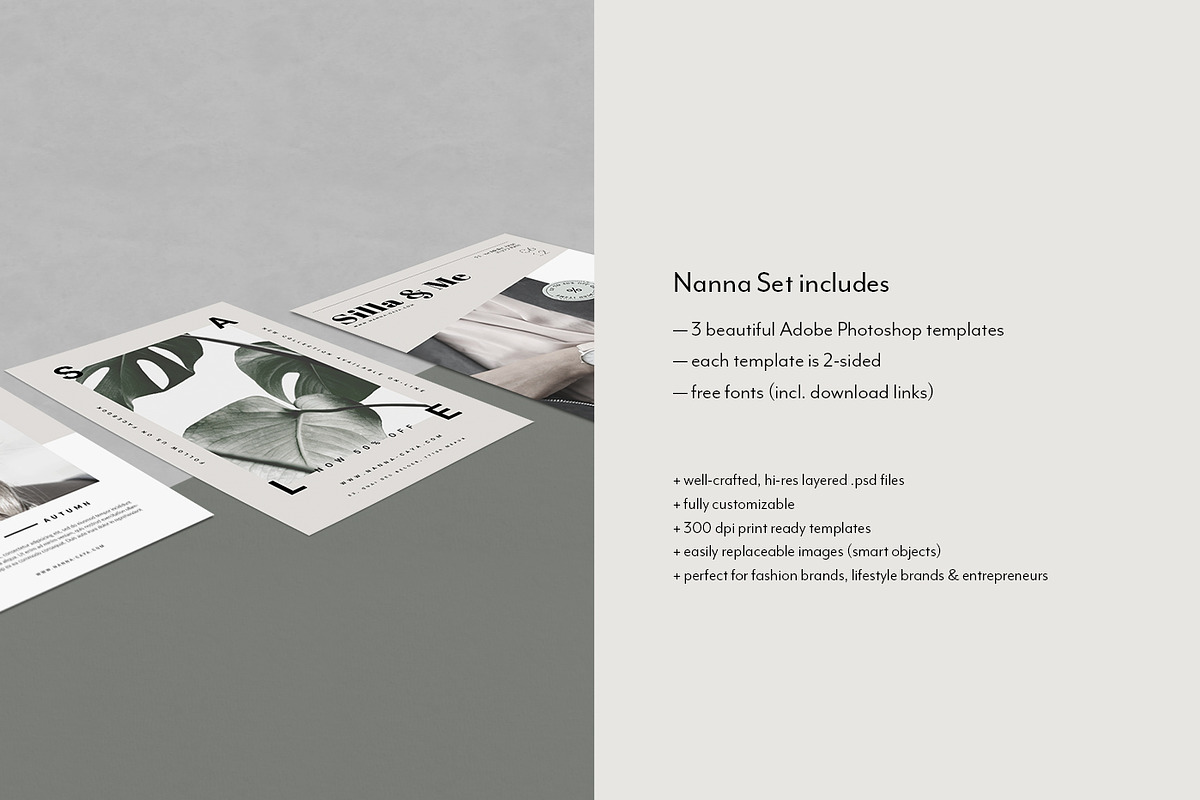 3 Lifestyle Postcard Flyers • Nanna, a Card Template by Nonola (Photo 2 of 4)