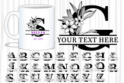 Flowers Split Letter SVG Set A-Z, a Decorative Illustration by D2PUTRI (Thumbnail 1 of 2)