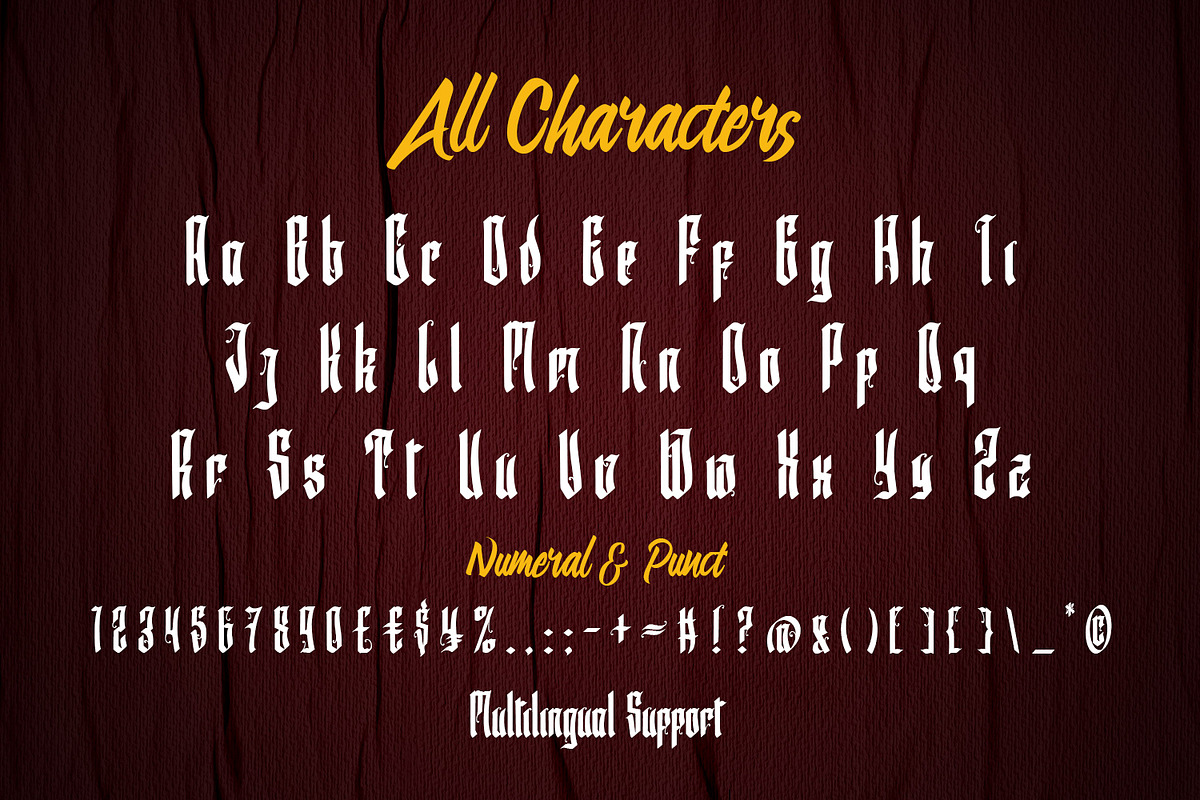 Marseille - Blackletter Typeface preview 2
