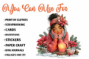 Christmas Girl clipart, a Seasonal Illustration by CreationArt (Thumbnail 5 of 7)