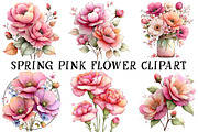 Spring Pink Flower Clipart, an Illustration by OK Design (Thumbnail 2 of 6)