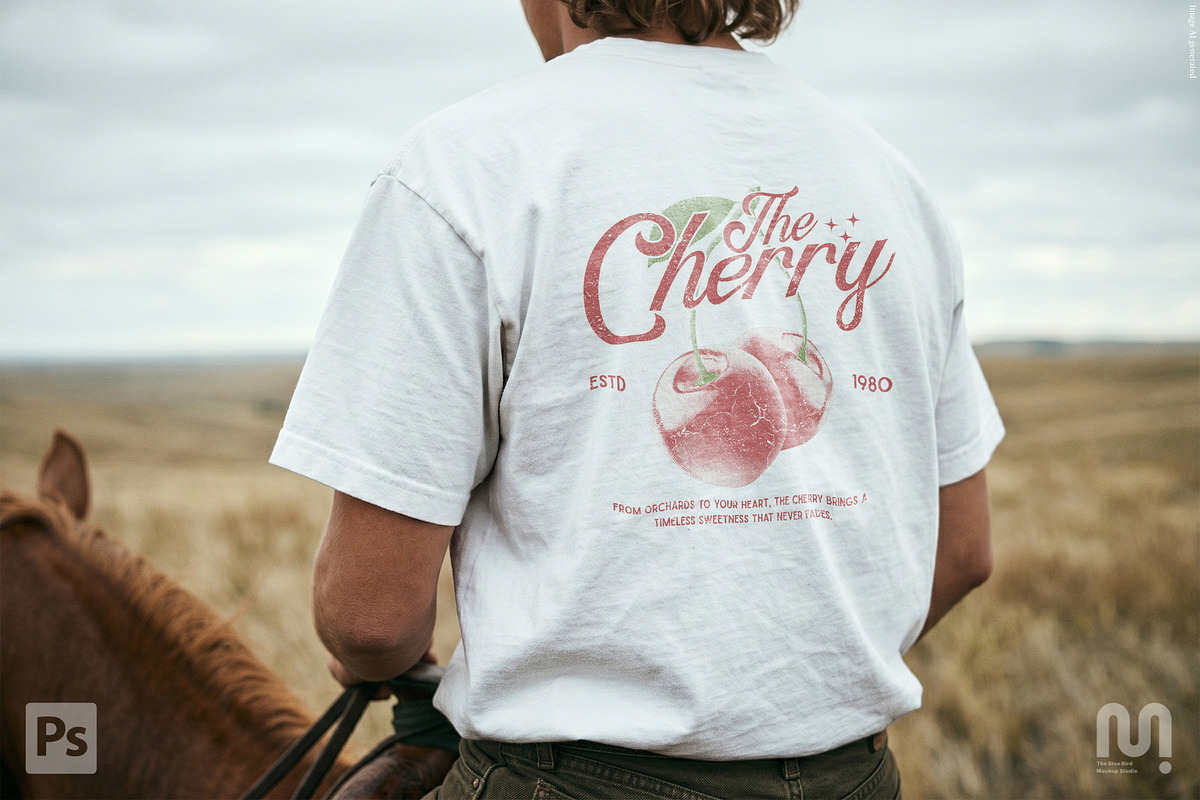 White T-shirt mockup western style, a Shirt Mockup by The Blue Bird (Photo 6 of 8)