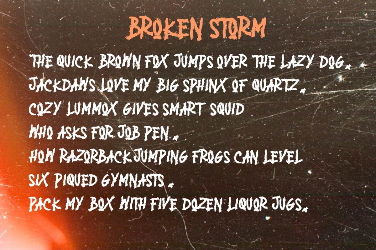 BROKEN STORM, a Blackletter Font by AMINMARIO (Photo 6 of 6)