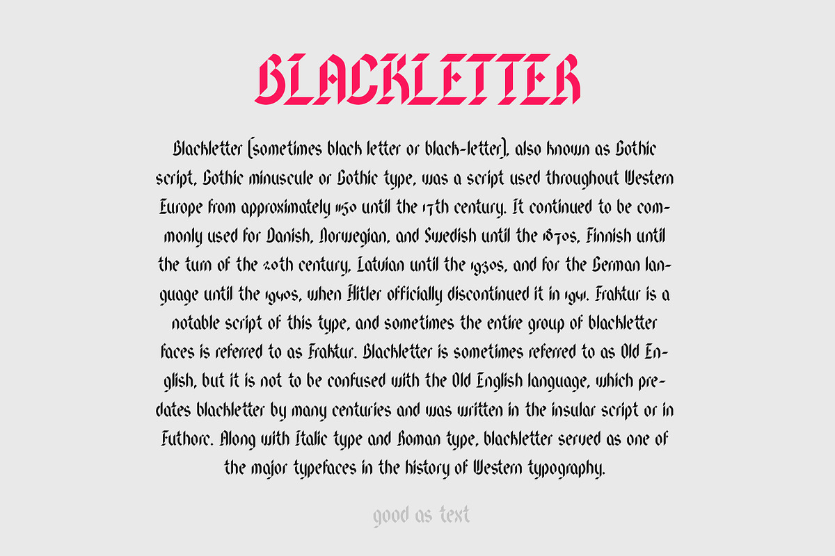 Blackword NeoGothic, a Blackletter Font by Sentavio (Photo 5 of 7)