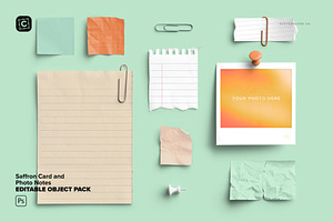 Saffron Card & Photo Notes Editable