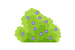Bush with flowers icon. Cartoon, an Object Illustration by the8monkey