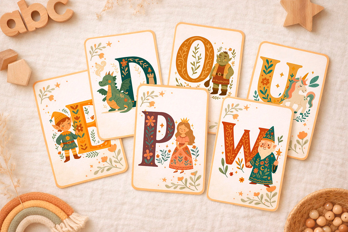 Folk Art: Fairy Tale Kids Alphabet, an Illustration by Astra Menta (Photo 7 of 9)