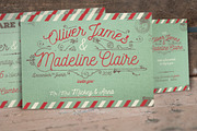 Vintage Airmail Wedding Suite, an Invitation Template by BlueRobinDesignShop (Thumbnail 2 of 6)
