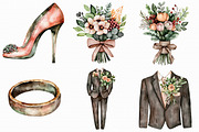 Wedding Watercolor Clipart, an Illustration by Libby Wishes (Thumbnail 2 of 5)