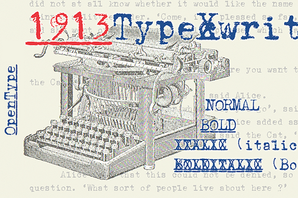 1913 Typewriter Set (4 styles)