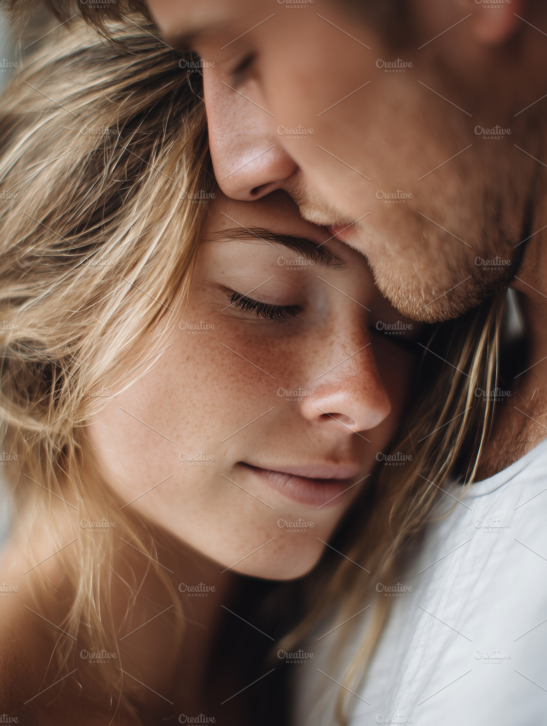 Tender romantic moment of a loving, a Person Photo by MistyDay
