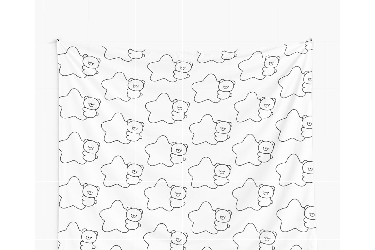 cute bear outline SVG | bear with st, an Illustration by TheHitShop (Photo 9 of 10)