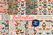 Vintage Style Butterfly Patterns, a Pattern Graphic by PinkPueblo (Thumbnail 1 of 3)