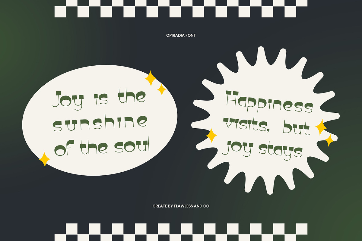 Opiradia - Retro Sans Serif Font, a Sans Serif Font by Flawless And Co (Photo 3 of 10)