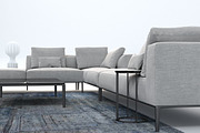 B&B Italia Michel Effe Sofa, a Furniture 3D Model by NOMODOL (Thumbnail 4 of 7)