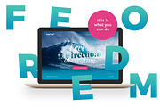 MacBook™ Mockup w/ Scattered Letters, a Device Mockup by eppearance (Thumbnail 3 of 5)