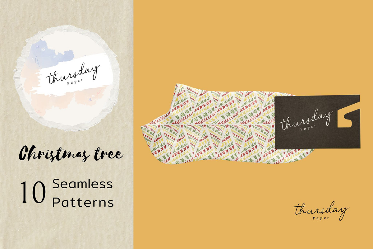 Christmas tree seamless pattern, a Pattern Graphic by Thursdaypaper (Photo 5 of 8)