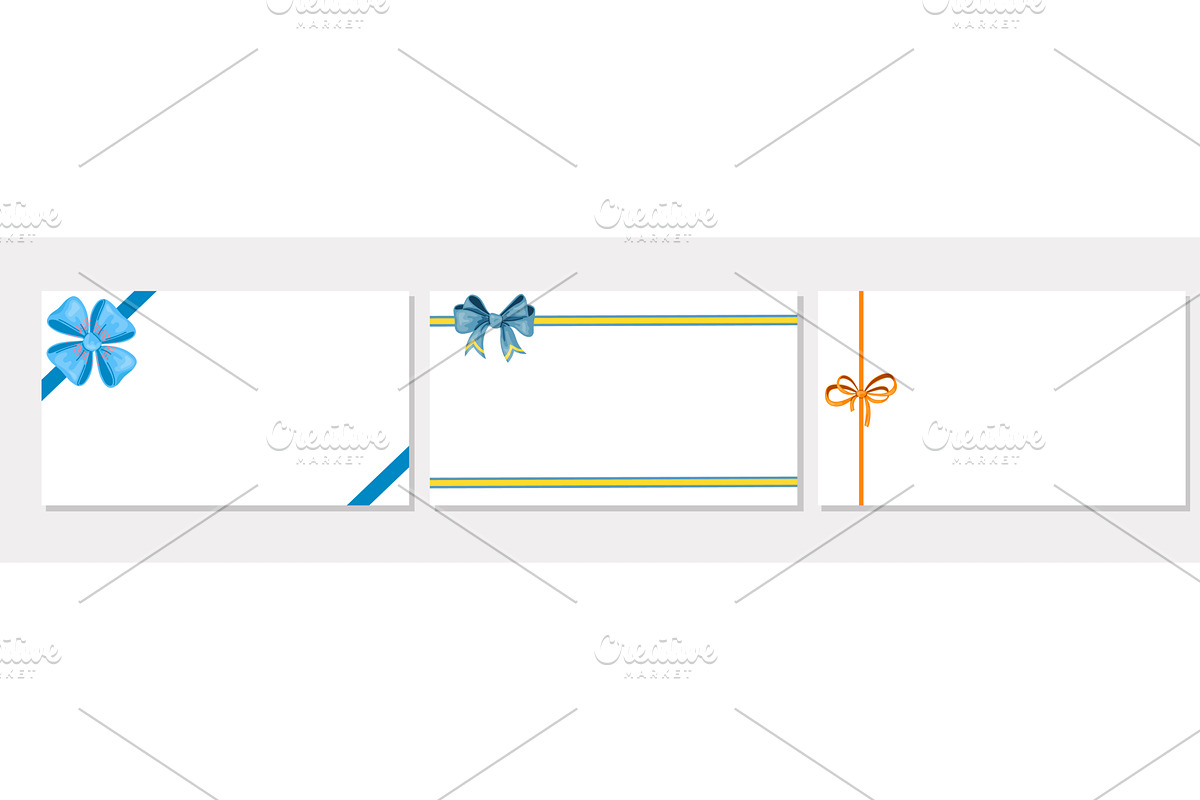 Blank gift card templates with, an Illustration by Vectorbuum