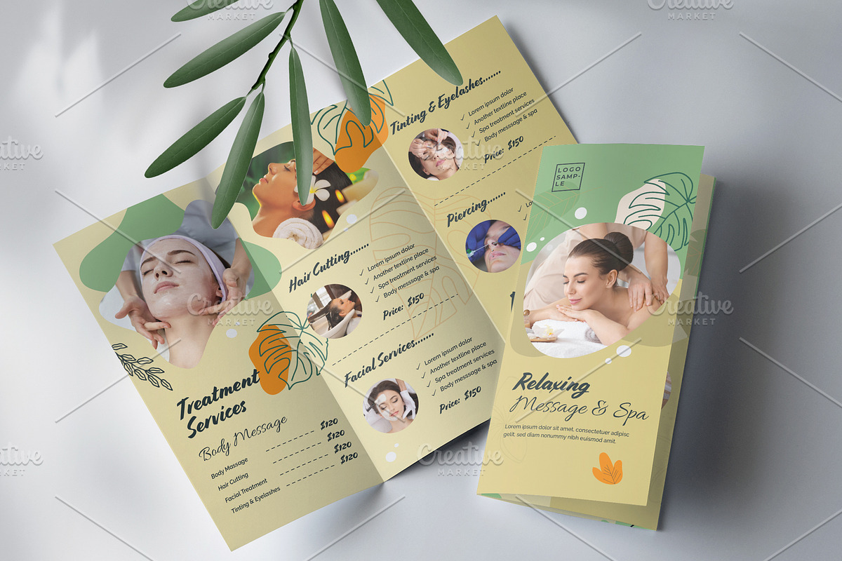 Spa Massage Trifold Brochure, a Brochure Template by Cristal Pioneer (Photo 1 of 4)
