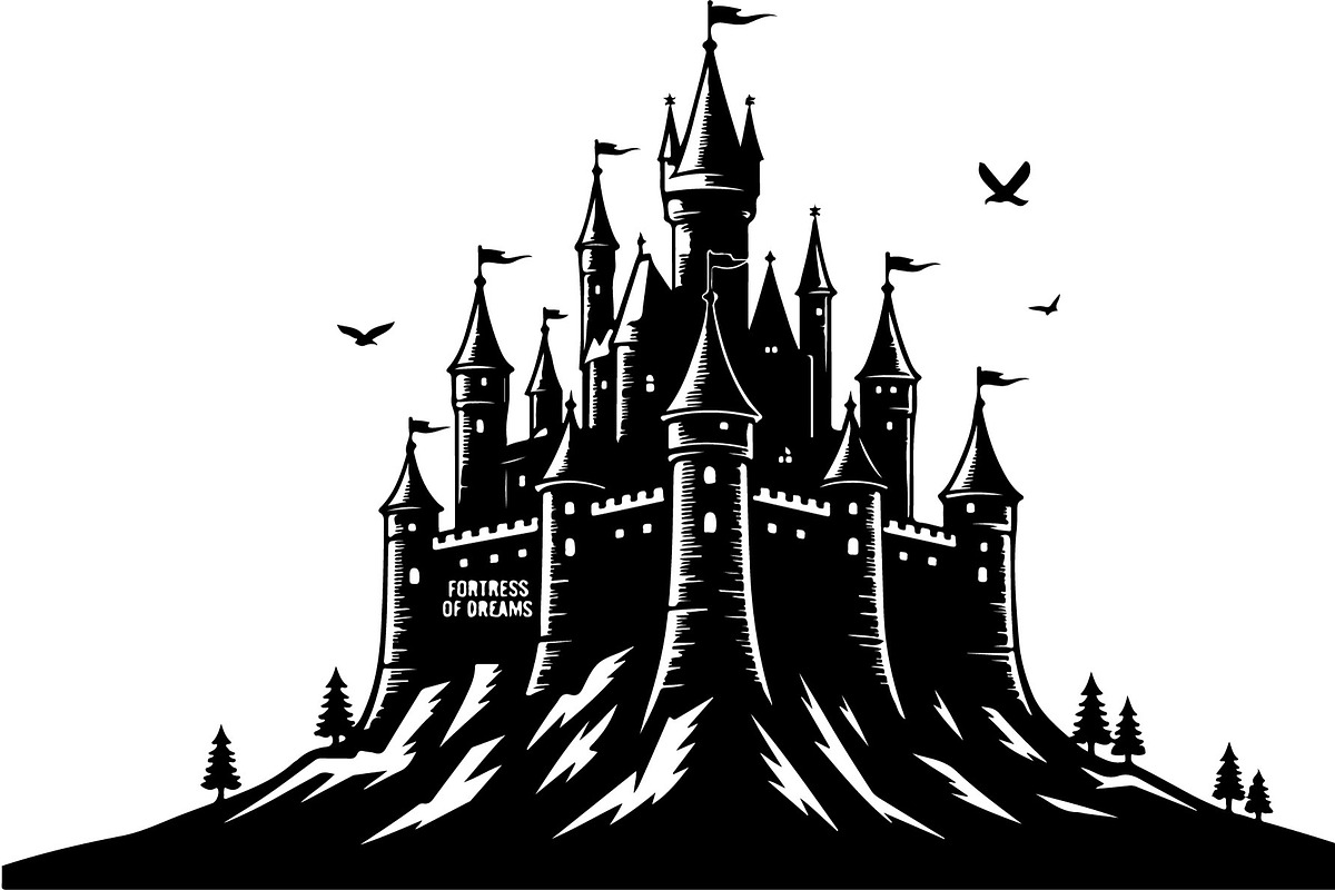 Medieval Castle Silhouette Bundle, an Illustration by hafijul (Photo 4 of 9)
