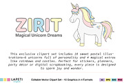 Cute Pastel Unicorn Clipart, an Animal Illustration by Lapeticrafter (Thumbnail 7 of 8)