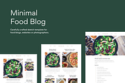 Minimal Food Blog/Web Template, a Websites & App Template by O N N O (Thumbnail 1 of 7)