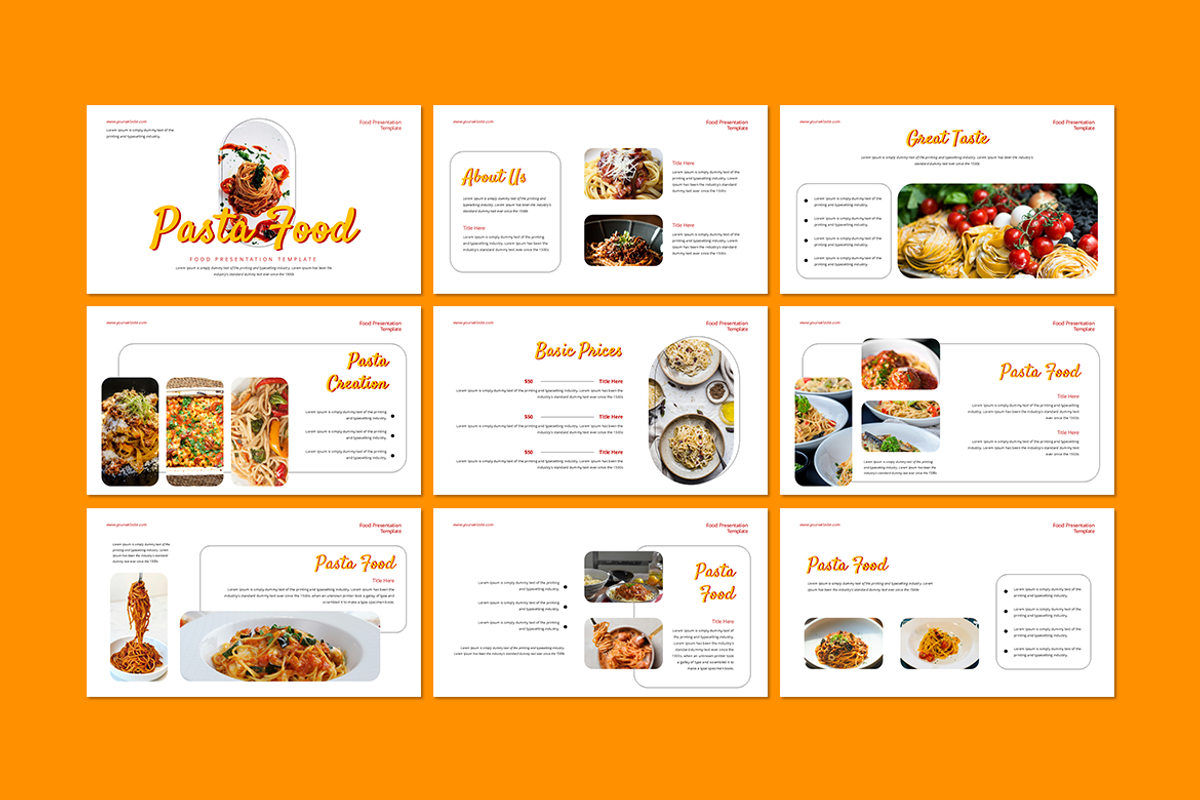 Pasta Food - PowerPoint Template preview 2