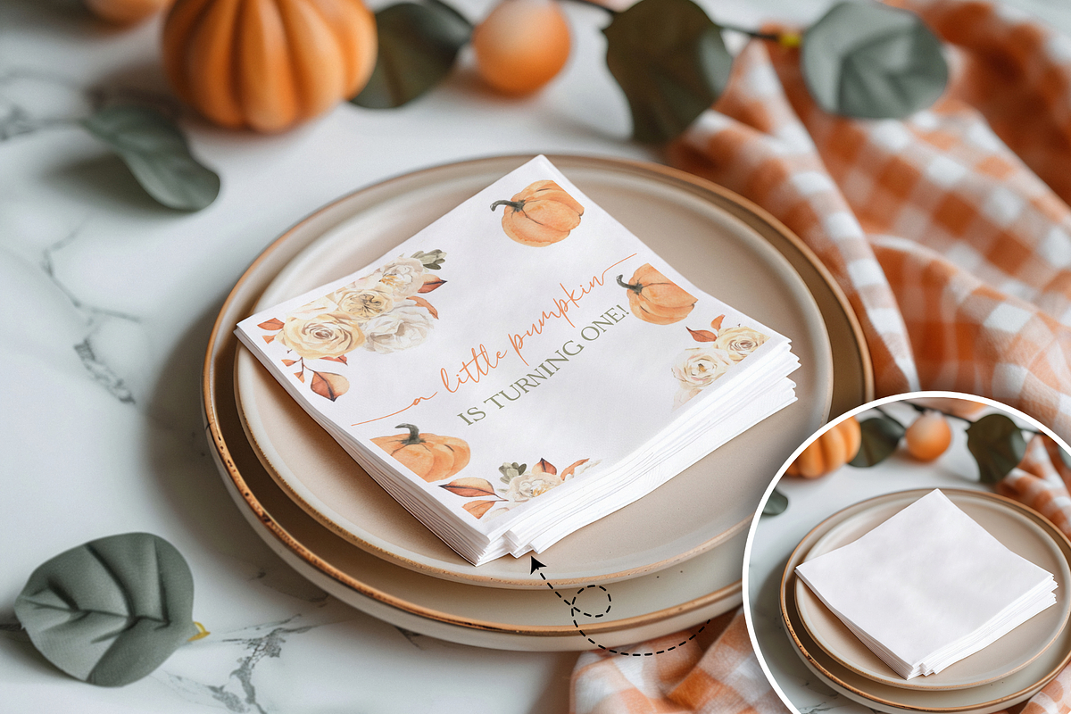 Autumn Zazzle Napkin Mockup Bundle, a Product Mockup by TatiMockup (Photo 4 of 9)