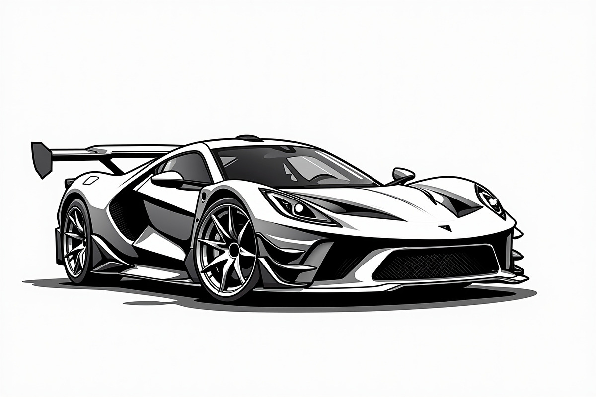 High Speed Sports Car Bundle, an Illustration by Designer_Momina (Photo 7 of 7)