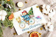 Cute Bear Christmas Clipart Set, an Animal Illustration by SimpleWishesArt (Thumbnail 6 of 7)