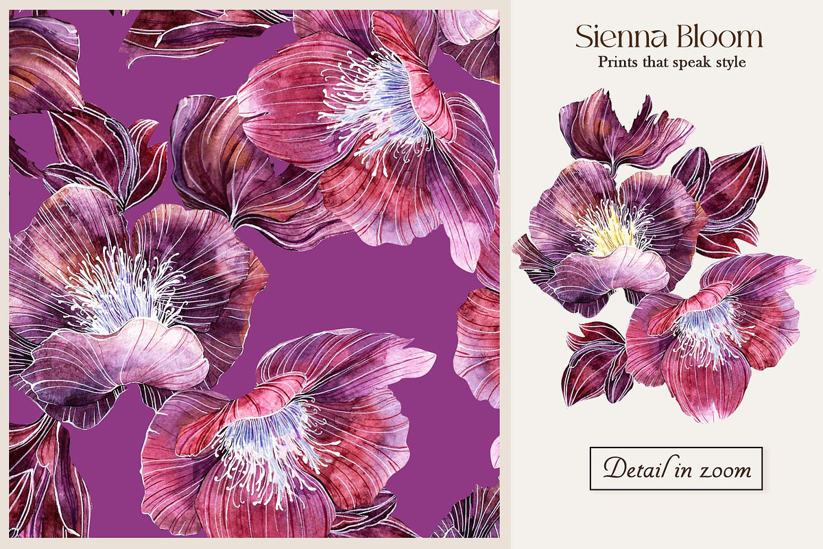 Sienna Bloom Pattern & Motifs, a Pattern Graphic by GND ART STUDIO (Photo 8 of 8)