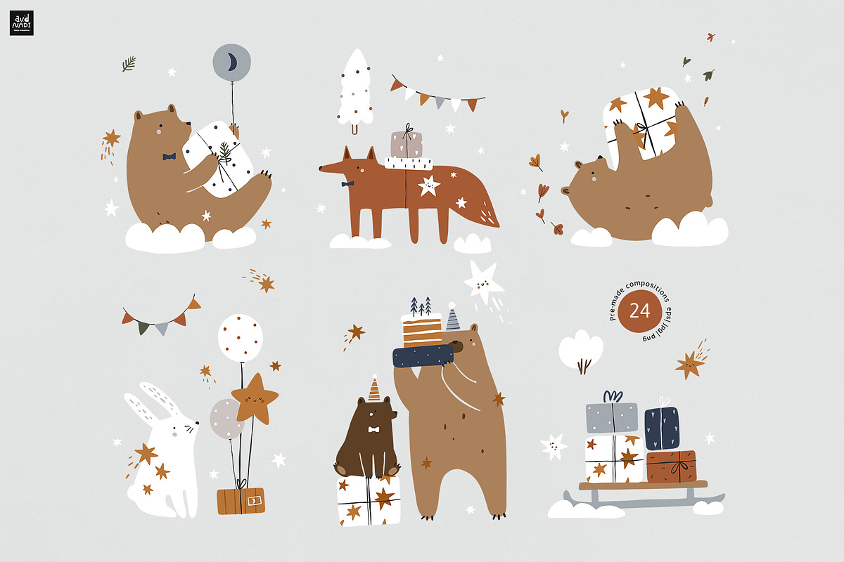 Winter Wonderland collection, an Animal Illustration by avdnadi (Photo 6 of 12)