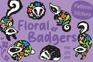 Floral Badgers