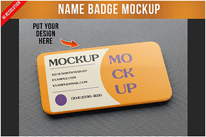 Rectangular Name Badge Mockup PSD, a Product Mockup by Bruno's Shop