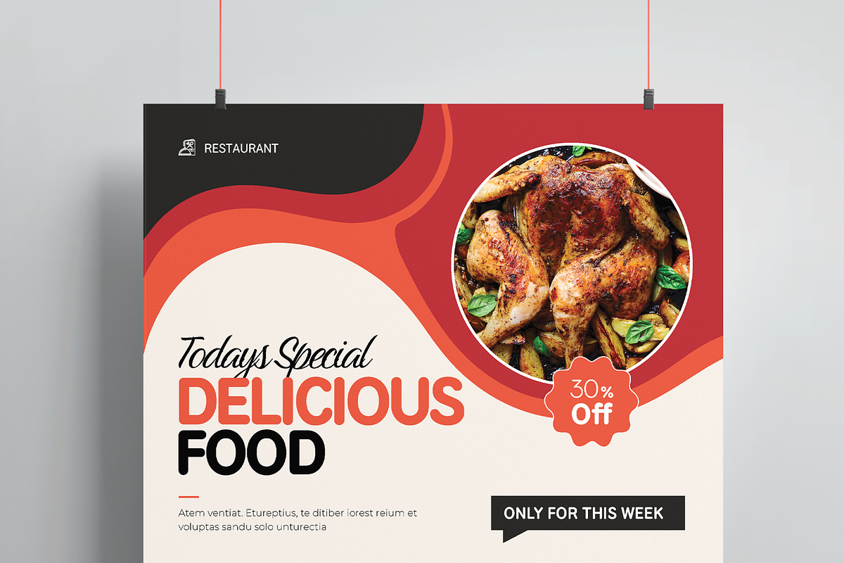 Resturant Delicious Food Menu Flyer, a Flyer Template by MightyDesign (Photo 2 of 8)