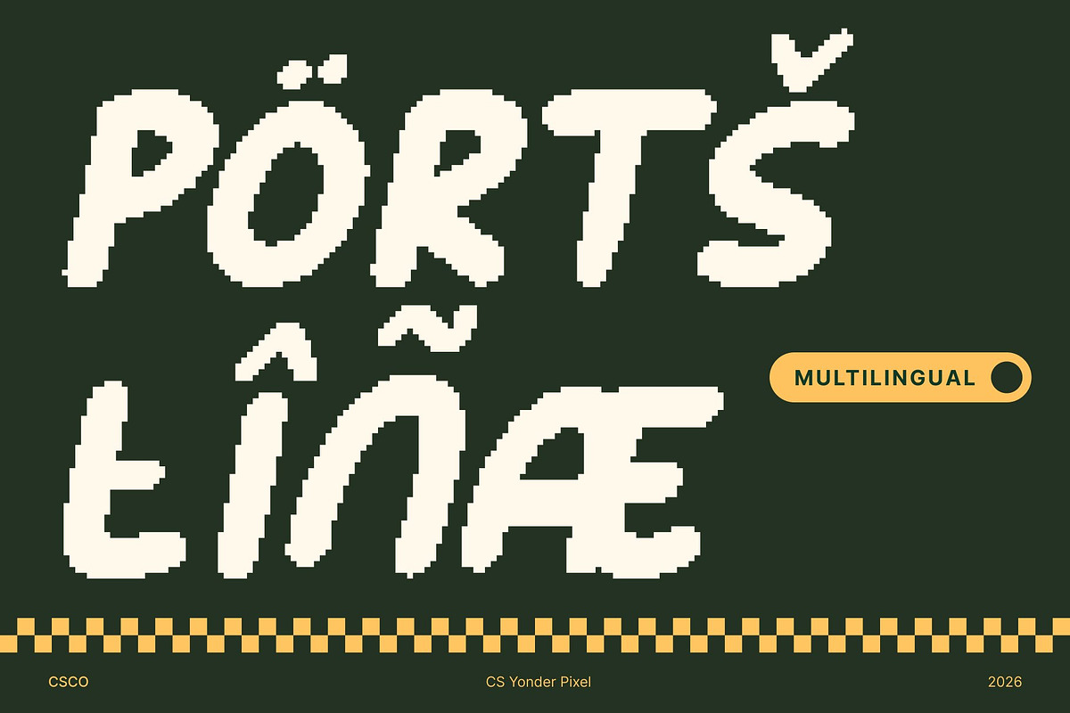 CS Yonder Pixel, a Sans Serif Font by Craft Supply Co. (Photo 7 of 8)