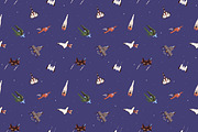 Rockets in space seamless patterns, a Pattern Graphic by Good Studio (Thumbnail 2 of 7)