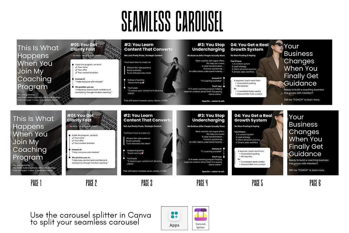 20 Set Of Online Coaches Carousels, a Social Media Template by thecyella.co (Photo 6 of 6)