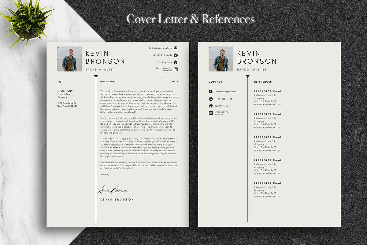 Sleek Resume Template Pack | Canva, a Resume Template by Lux Resume (Photo 4 of 9)