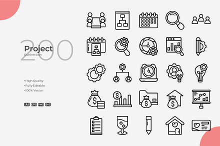 Project Outline Icons, an Outline Icon by Bloodline
