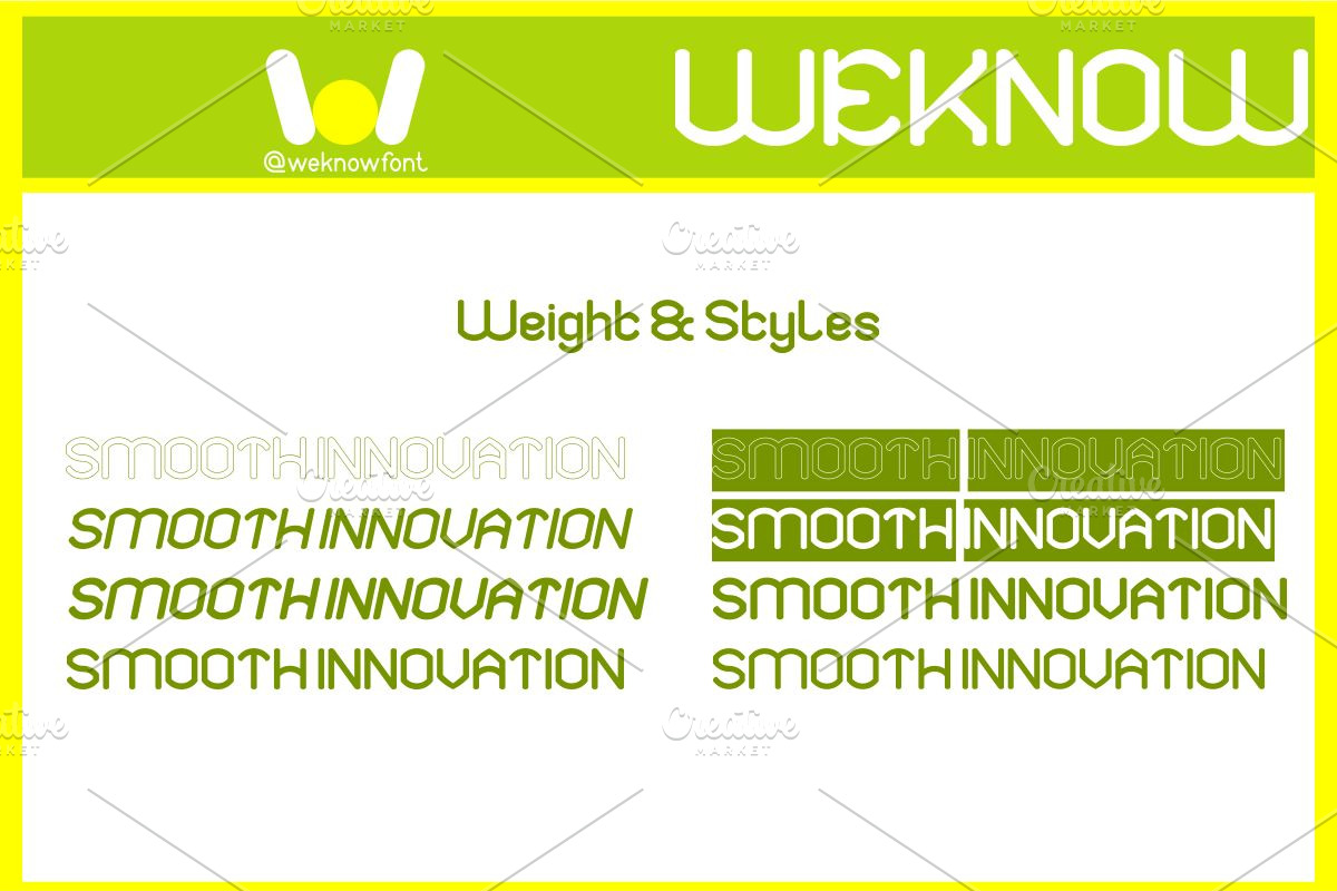 smooth innovation font, a Font by weknow (Photo 7 of 8)