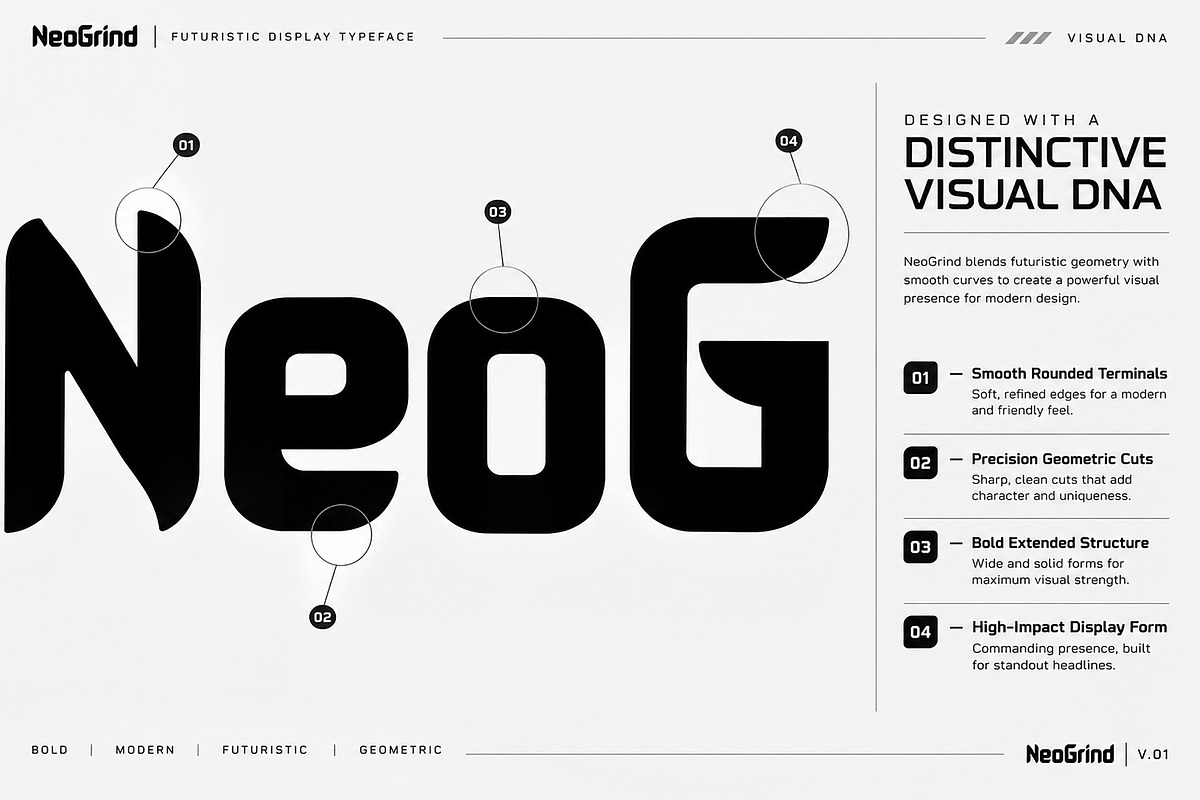 NeoGrind – Futuristic Display Font, a Serif Font by Wow Magic (Photo 3 of 5)